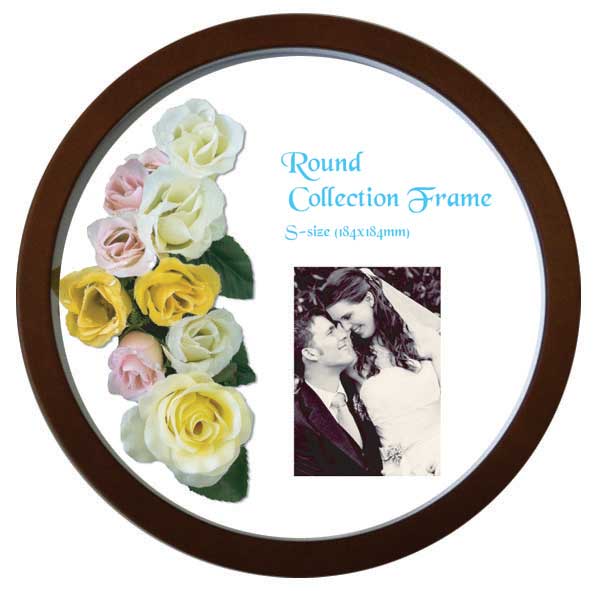 【スーパーSALE10%OFF】額縁 Brown Ssize(ラウンド コレクションフレーム)/フレーム フォトフレーム インテリア 壁飾り 写真 記念 飾り ...