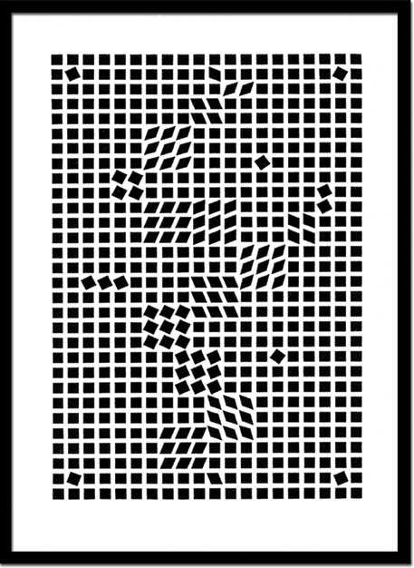 絵画・抽象画 Victor Vasarely Tinko 1955 Silkscreen ビクター・バザレリー チンコ 1955 シルクスクリーン /額入り 絵画 アート リビング 玄関 トイレ インテリア かわいい 壁飾り 癒やし プ…