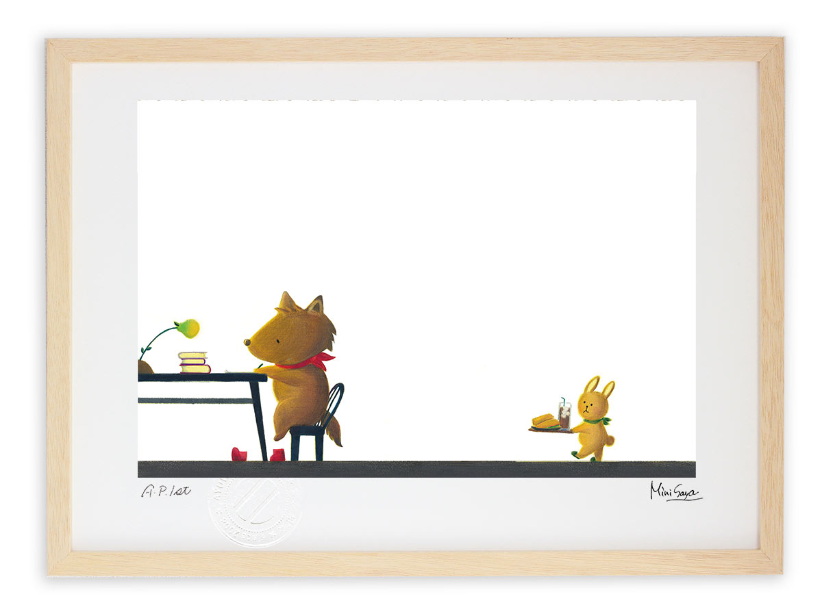 【スーパーSALE半額】版画 絵画 頑張る君へ 今日もおつかれさま MiniSaya/インテリア 額入り 風景画 ポスター アート アートパネル リビング 玄関...