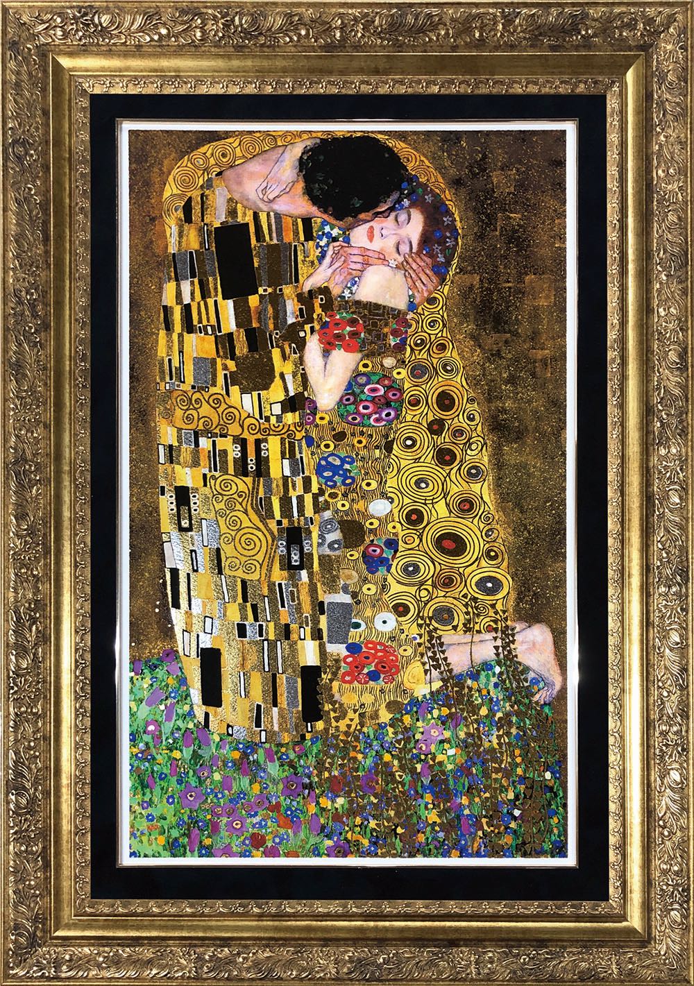 絵画 名画 グスタフ・クリムト The Kiss(ザ・キス) インテリア 玄関 プレゼント 飾る 4L おしゃれ 壁掛け 絵