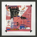 アートフレーム Jean-Michei Basquiat ジャン-ミシェル・バスキア Six Fifty,1982 (シックスフィフティー1982) インテリア 額入り 額装込 ジクレー版画 アート アートパネル リビング 玄関 プレゼント 飾る Lサイズ おしゃれ 壁掛け 絵