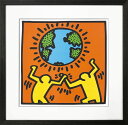 絵画 名画 キースヘリング Untitled, (world)(無題(ワールド)) インテリア 玄関 プレゼント 飾る L おしゃれ 壁掛け 絵