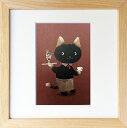 最大100%ポイントバック!限定抽選 絵画 菜生(nao) 200シリーズ 猫 ねこカフェの店員さん プレゼント 飾る アート おしゃれ 壁掛け 絵