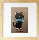 最大100%ポイントバック!限定抽選 絵画 菜生(nao) 200シリーズ 猫 冬のチョコミント プレゼント 飾る アート おしゃれ 壁掛け 絵