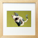 最大100%ポイントバック!限定抽選 絵画 菜生(nao) 200シリーズ 猫 猫とぬいぐるみインコ プレゼント 飾る アート おしゃれ 壁掛け 絵