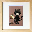 最大100%ポイントバック!限定抽選 絵画 菜生(nao) 200シリーズ 猫 おしゃま猫 プレゼント 飾る アート おしゃれ 壁掛け 絵
