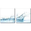 最大100%ポイントバック!限定抽選 【絵画】アートパネル water splash with reflection,isolated(2枚セット)/アート 壁...