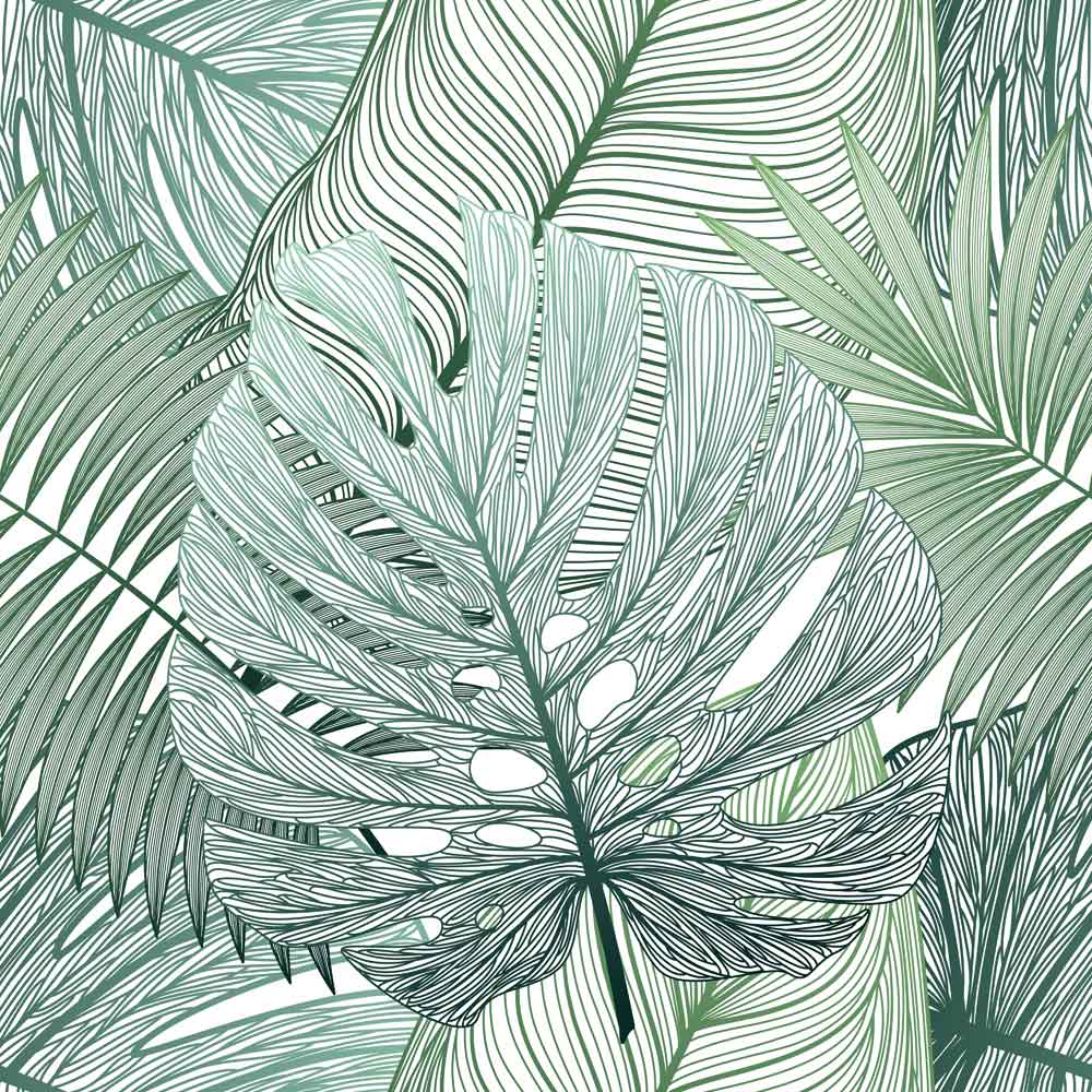 【絵画】アートパネル Seamless pattern tropical leaf palm/壁掛け 飾る キャンバス リビング 玄関 インテリア プレゼント ギフト 植物 葉 南国 おしゃれ 5Lサイズ 巣ごもり