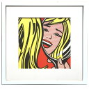 最大100%ポイントバック!限定抽選 【アートフレーム】ロイ リキテンスタイン Girl in Mirror,1963/インテリア 額入り 額装込 ポスター リ...