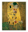 名画キャンバスアート グスタフ クリムト 接吻 (Gustav Klimt)/額入り 額装込 風景画 絵画 アート リビング 玄関 トイレ インテリア かわいい 壁飾り 癒やし プレゼント ギフト アートパネル ポスター アートフレーム Sサイズ おしゃれ 壁掛け 絵