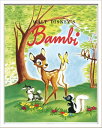 Disneyポスター ビンテージ ディズニー シリーズ Bambi 1 バンビ/インテリア 壁掛け 額入り 額装込 風景画 油絵 ポスター アート アートパネル リビング 玄関 プレゼント モダン アートフレーム おしゃれ 飾る Lサイズ