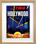 ポスターフレーム Air Line Trans World Air Lines Hollywood(エアライン エアライン トランス・ワールド航空 ハリウッド)/インテリア 額入り 額装込 風景画 油絵 ポスター アート アートパネル リビング 玄関 プレゼント モダン アートフレーム 飾る おしゃれ 壁掛け 絵