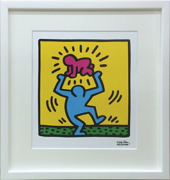 アートフレーム Keith Haring Untitled/インテリア 壁掛け 額入り 額装込 風景画 油絵 ポスター アート アートパネル リビング 玄関 プレゼント モダン アートフレーム おしゃれ 飾る Lサイズ 巣ごもり