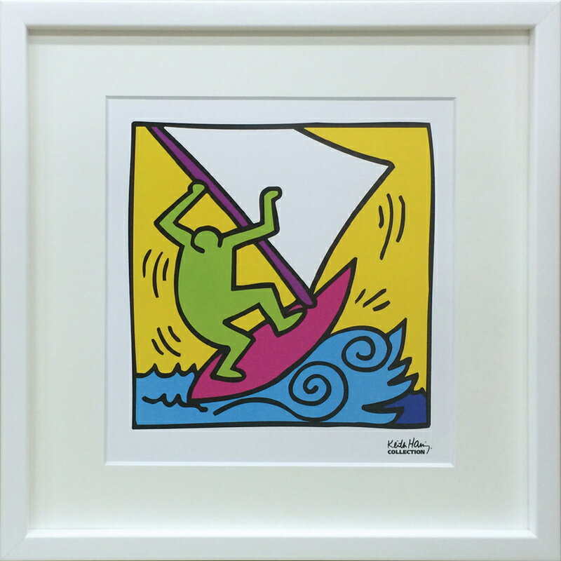 アートフレーム Keith Haring Untitled/インテリア 額入り 額装込 風景画 油絵 ポスター アート アートパネル リビング 玄関 プレゼン..