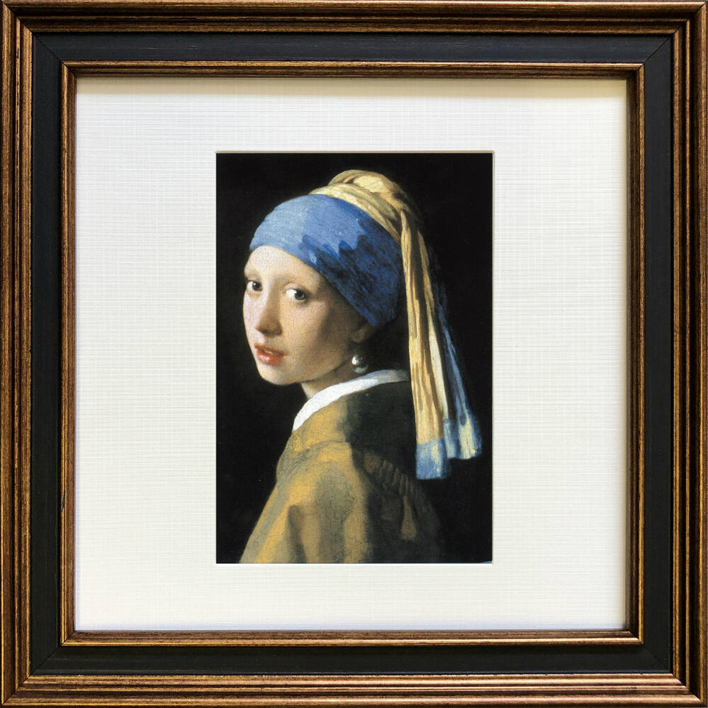 名画アートフレーム ゆうパケット フェルメール 真珠の耳飾りの少女(Vermeer )/額入り 絵画 アート リビング 玄関 トイレ インテリア かわいい 壁飾り 癒やし プレゼント ギフト アートパネル ポスター アートフレーム Sサイズ おしゃれ 壁掛け 絵