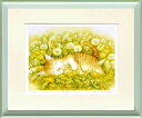 最大100%ポイントバック!限定抽選 絵画 とみながまい ひだまり/額入り 絵画 アート リビング 玄関 トイレ インテリア かわいい 壁飾り 癒やし プレゼン...