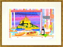 【スーパーSALE10%OFF】絵画 はり たつお フランスの食卓/額入り 絵画 アート リビング 玄関 トイレ インテリア かわいい 壁飾り 癒やし プレゼン...