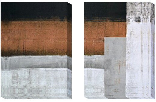 【スーパーSALE10%OFF】キャンバスパネル アートパネル アクリル絵の具と油絵の具の背景 抽象画(2枚セット)/インテリア 壁掛け 額入り 額装込 風景画...