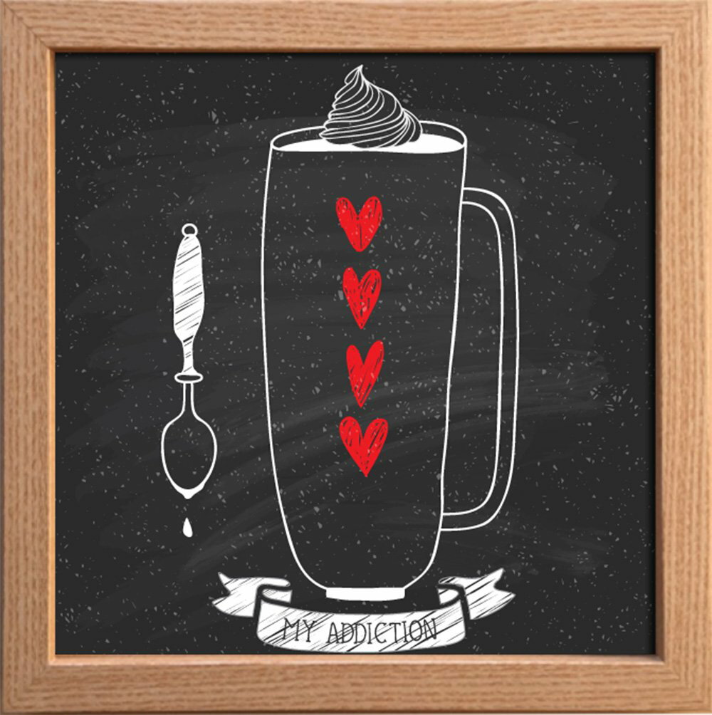 【スーパーSALE10%OFF】アートフレーム サインフレーム わたしのやみつき ゆうパケット/インテリア 壁掛け 額入り 額装込 風景画 油絵 ポスター アー...