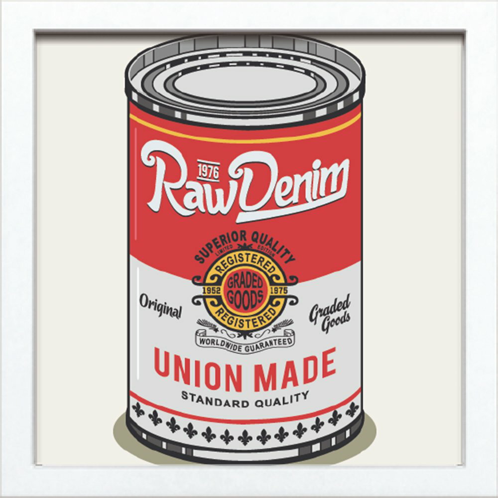 【スーパーSALE10%OFF】アートフレーム サインフレーム 生デニム Raw Denim ゆうパケット/インテリア 壁掛け 額入り 額装込 風景画 油絵 ポ...
