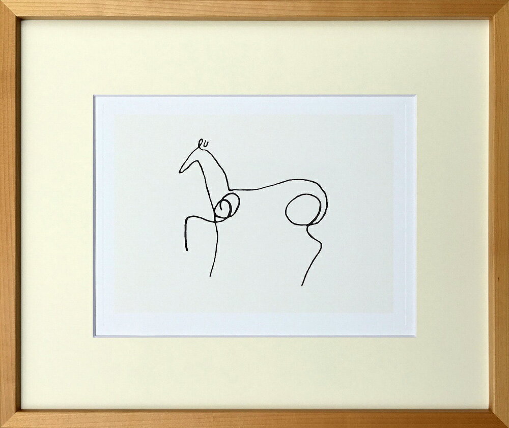 【スーパーSALE10%OFF】名画アートフレーム 馬(Le cheval) パブロ・ピカソ(Pablo Picasso)/額入り 絵画 アート リビング 玄関...