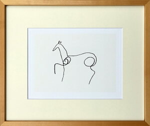 名画アートフレーム 馬(Le cheval) パブロ・ピカソ(Pablo Picasso)/額入り 絵画 絵 壁掛け アート リビング 玄関 トイレ インテリア かわいい 壁飾り 癒やし プレゼント ギフト アートパネル ポスター アートフレーム おしゃれ LLサイズ 巣ごもり