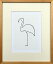 名画アートフレーム フラミンゴ(Le flamand rose) パブロ・ピカソ(Pablo Picasso)/額入り 絵画 アート リビング 玄関 トイレ インテリア かわいい 壁飾り 癒やし プレゼント ギフト アートパネル ポスター アートフレーム LLサイズ おしゃれ 壁掛け 絵