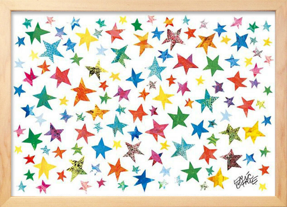 【スーパーSALE10%OFF】絵画 ほし(Stars) エリック・カール(Eric Carle)/額入り 絵画 アート リビング 玄関 トイレ インテリア か...