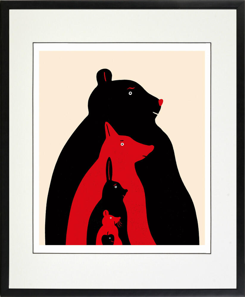 【スーパーSALE10%OFF】アートフレーム みんな前を向く MEOMEO/額入り 絵画 アート リビング 玄関 トイレ インテリア かわいい 壁飾り 癒やし...