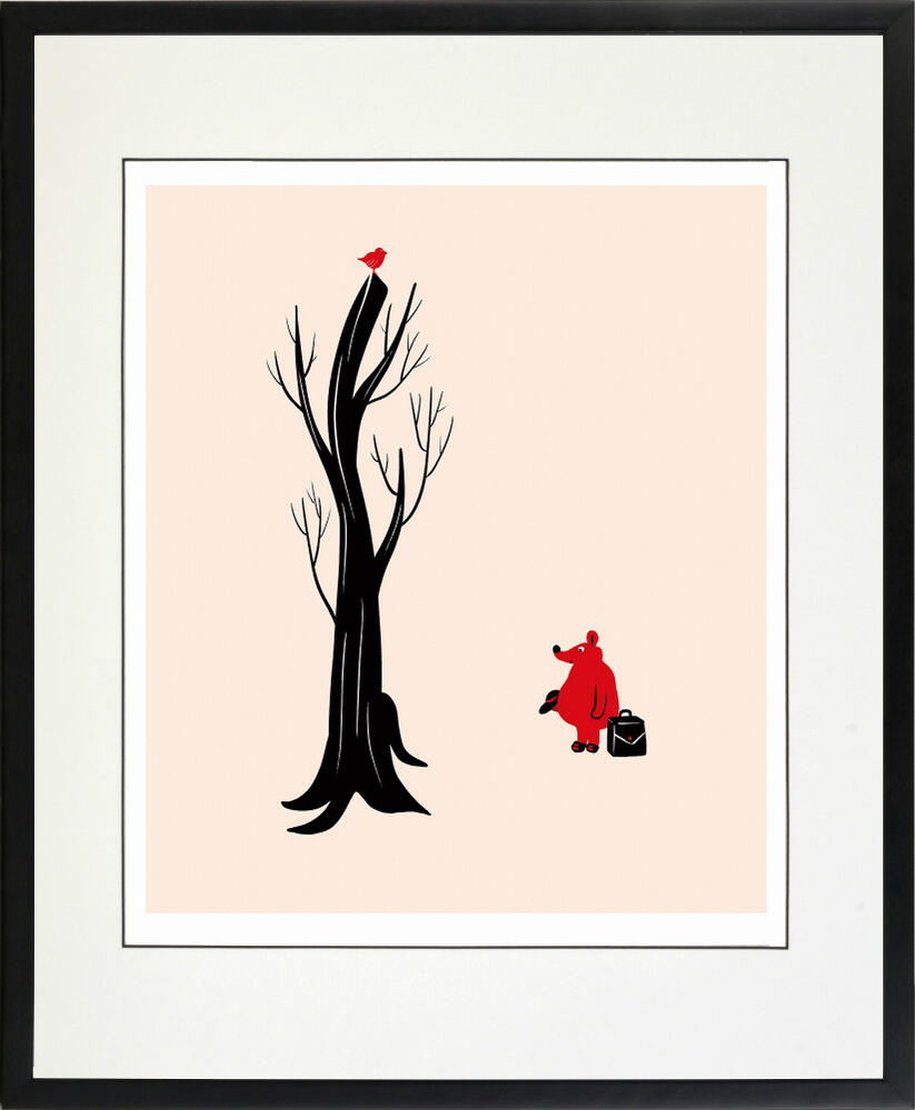 【スーパーSALE10%OFF】アートフレーム 鼠と木 MEOMEO/額入り 絵画 アート リビング 玄関 トイレ インテリア かわいい 壁飾り 癒やし プレゼ...