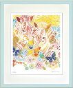 最大100%ポイントバック!限定抽選 絵画 花とシマウマ 平石智美/額入り 絵画 アート リビング 玄関 トイレ インテリア かわいい 壁飾り 癒やし プレゼン...