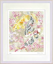 最大100%ポイントバック!限定抽選 絵画 鯉と桜の池 平石智美/額入り 絵画 アート リビング 玄関 トイレ インテリア かわいい 壁飾り 癒やし プレゼント...