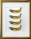絵画 アンディ・ウォーホル Banana 1966 x4 インテリア バナナ リビング 玄関 廊下 部屋 壁に飾る 壁飾り ギフト プレゼント 額付き アートフレーム ポップアート Mサイズ おしゃれ 壁掛け 絵