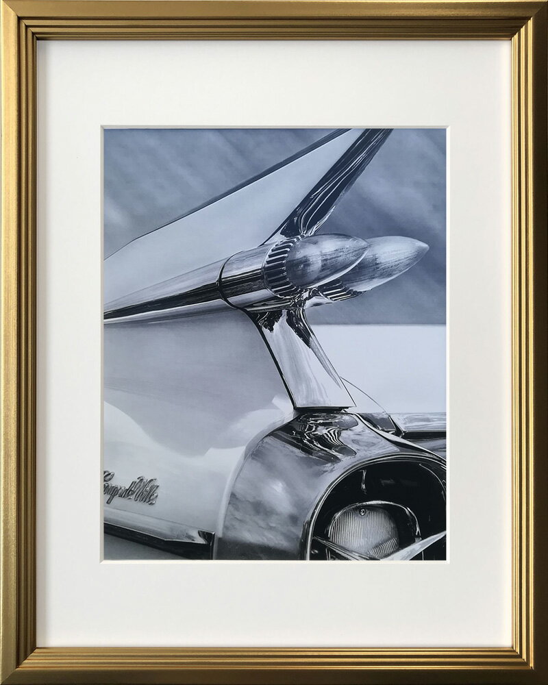 【スーパーSALE10%OFF】絵画 リチャード ジェームス White Cadillac インテリア クラシックカー アート リビング 玄関 廊下 壁飾り 額...