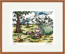 最大100%ポイントバック!限定抽選 絵画 KANNA キャンプライフ(四ツ) かわいい インテリア アート プレゼント 動物 ギフト 額入り 癒し 和む 部屋...