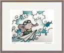 最大100%ポイントバック!限定抽選 絵画 KANNA 紙ヒコーキで(四ツ) かわいい インテリア アート プレゼント 動物 ギフト 額入り 癒し 和む 部屋に...