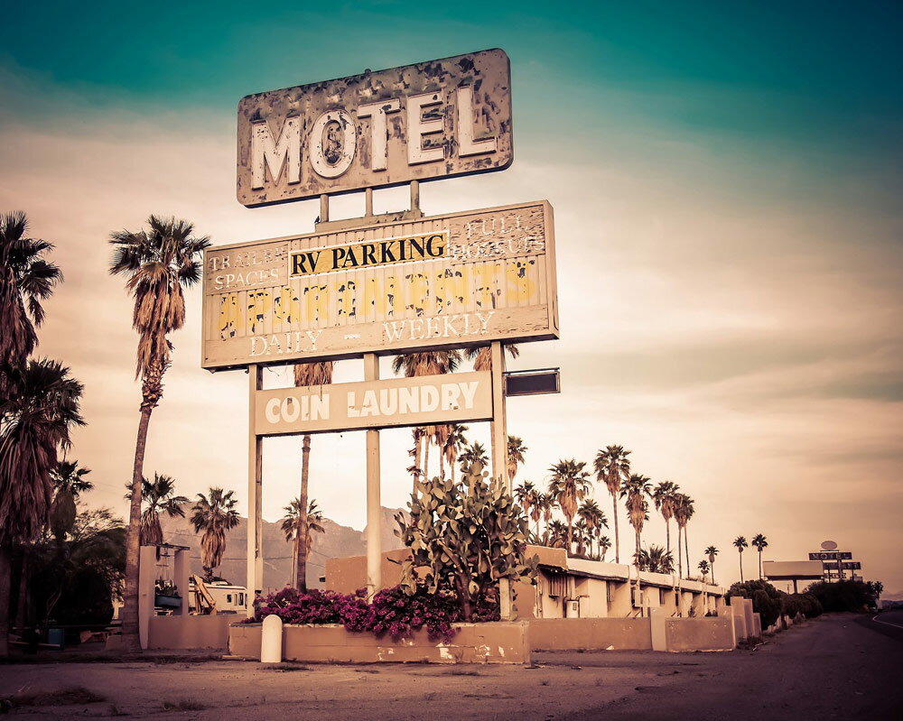 【スーパーSALE10%OFF】絵画 プチキャンバスアート MOTEL SIGN 500x400mm アートパネル インテリア リビング 玄関 廊下 部屋 壁飾...