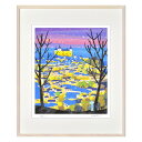 最大100%ポイントバック!限定抽選 絵画 トレドの夜景(スペイン) はりたつお インテリア リビング 玄関 アートフレーム かわいい 癒し ギフト フレーム付...