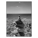 最大100%ポイントバック!限定抽選 絵画 Photography Stone インテリア 壁飾り 海 石 写真 額付き モノクロ アート シンプル リビング ...