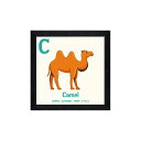 最大100%ポイントバック!限定抽選 絵画 アニマルアルファベット Camel(ラクダ) インテリア かわいい 動物 額付き カラフル フレーム ギフト プレゼ...