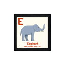 最大100%ポイントバック!限定抽選 絵画 アニマルアルファベット Elephant(ゾウ) インテリア かわいい 動物 額付き カラフル フレーム ギフト プ...