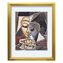 最大100%ポイントバック!限定抽選 絵画 パブロ ピカソ Tete d'une femme lisant(S) 額入り インテリア 抽象画 アート リビング ...