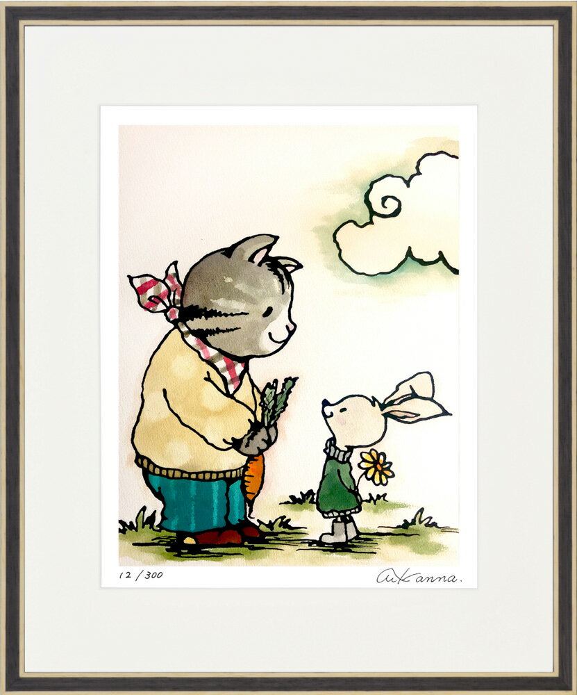 【スーパーSALE10%OFF】絵画 KANNA プレゼントあげる インテリア 壁 に飾る絵 リビング 玄関 ギフト 子ども部屋 かわいい 元気になる絵 プレゼ...