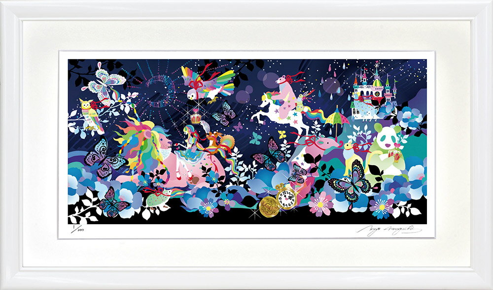 【スーパーSALE10%OFF】絵画 ホラグチ カヨ 淋しさに押しつぶされそうな夜には インテリア 壁 に飾る絵 リビング 玄関 ギフト 子ども部屋 かわいい ...