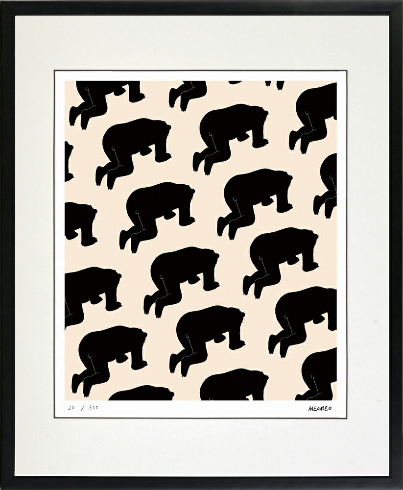 【スーパーSALE10%OFF】絵画 MEOMEO 挫折する熊 インテリア 壁 に飾る絵 リビング 玄関 ギフト 子ども部屋 かわいい 元気になる絵 プレゼント...