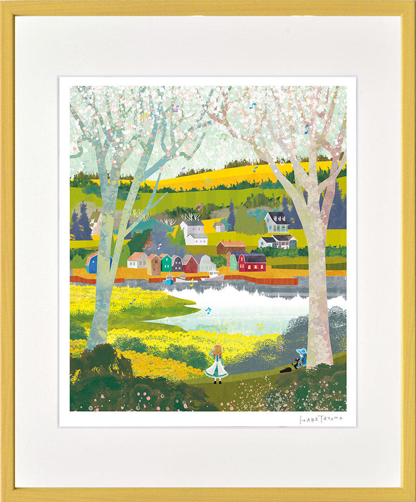 【スーパーSALE10%OFF】絵画 はり たつお アンとプリンスエドワード島の菜の花 インテリア 壁 に飾る絵 リビング ギフト 玄関 子ども部屋 元気になる...