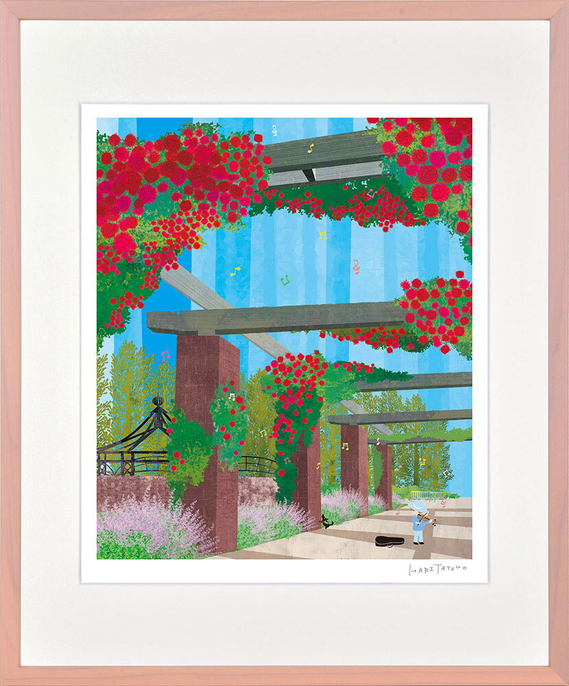 【スーパーSALE10%OFF】絵画 はり たつお 新潟県みつけイングリッシュガーデン インテリア 壁 に飾る絵 リビング ギフト 子ども部屋 かわいい 元気に...