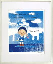 最大100%ポイントバック!限定抽選 絵画 空色の傘(はりたつお)/インテリア 額入り 額装込 風景画 油絵 ポスター アート アートパネル リビング 玄関 プ...