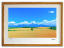 【抽選ポイント100%バック】版画 絵画 北海道の田園風景002 美瑛/インテリア 額入り 額装込 風景画 油絵 ポスター アート アートパネル リビング 玄関 プレゼント モダン アートフレーム 飾る おしゃれ 壁掛け 絵