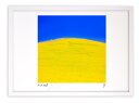 最大100%ポイントバック!限定抽選 版画 絵画 菜の花山と青い空/インテリア 額入り 額装込 風景画 油絵 ポスター アート アートパネル リビング 玄関 プ...